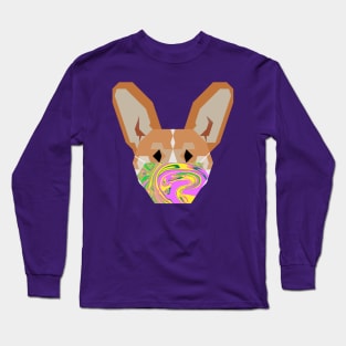 Dog Wearing Abstract spring #3 Mask Long Sleeve T-Shirt